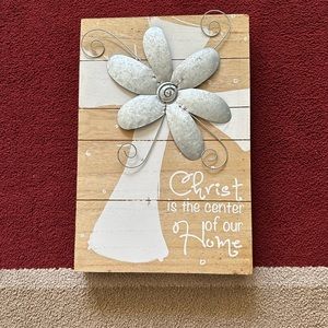 Christ is the center of our Home Decoration Sign